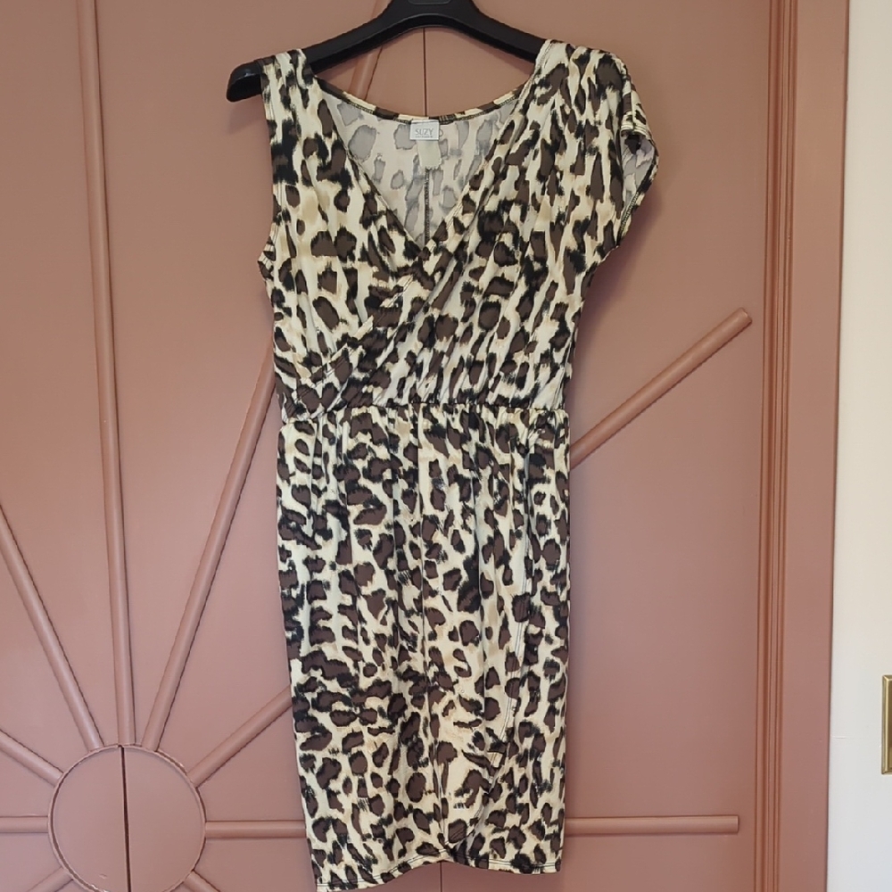 Suzy Shier - Leopard Print - Wrap Dress